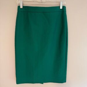 J. Crew Green Pencil Skirt, size 4